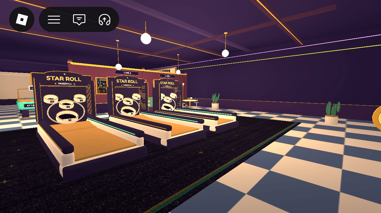 Star Roll skeeball lanes in Restore the Arcade, made by NextGen Software